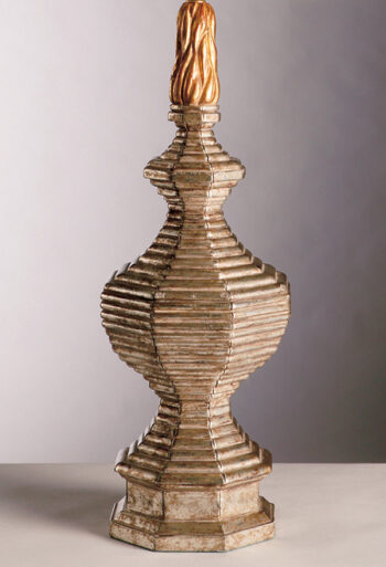 Aesthetic-Decor 114 - Odilon-Urn-a-Lamp - Distressed White Gold Detail